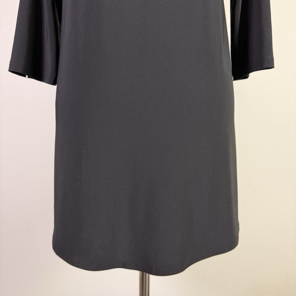 Sympli Tunic Top Asymmetrical Women's 10 Black Stretch Quiet‎ Luxury Comfort - Picture 12 of 14